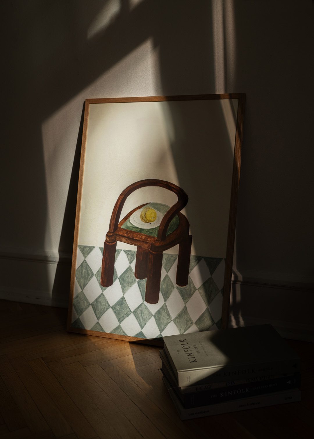 The Poster Club Art Prints Chair with Fruit Poster A4 beige