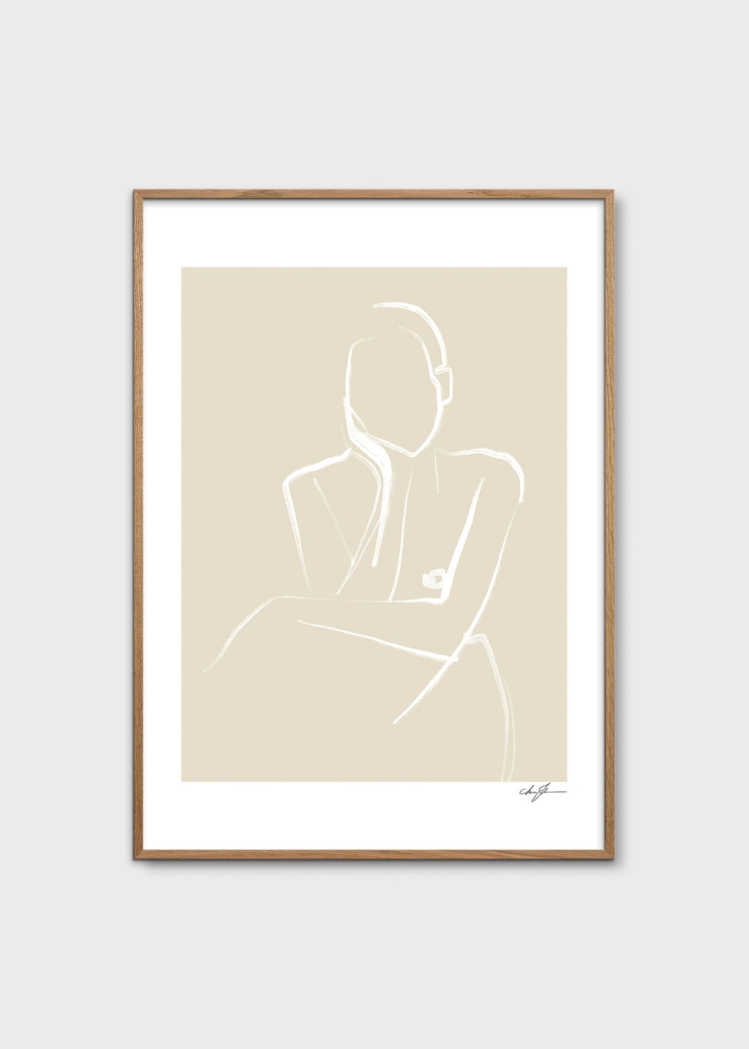 The Poster Club Demure Poster 30x40 cm beige