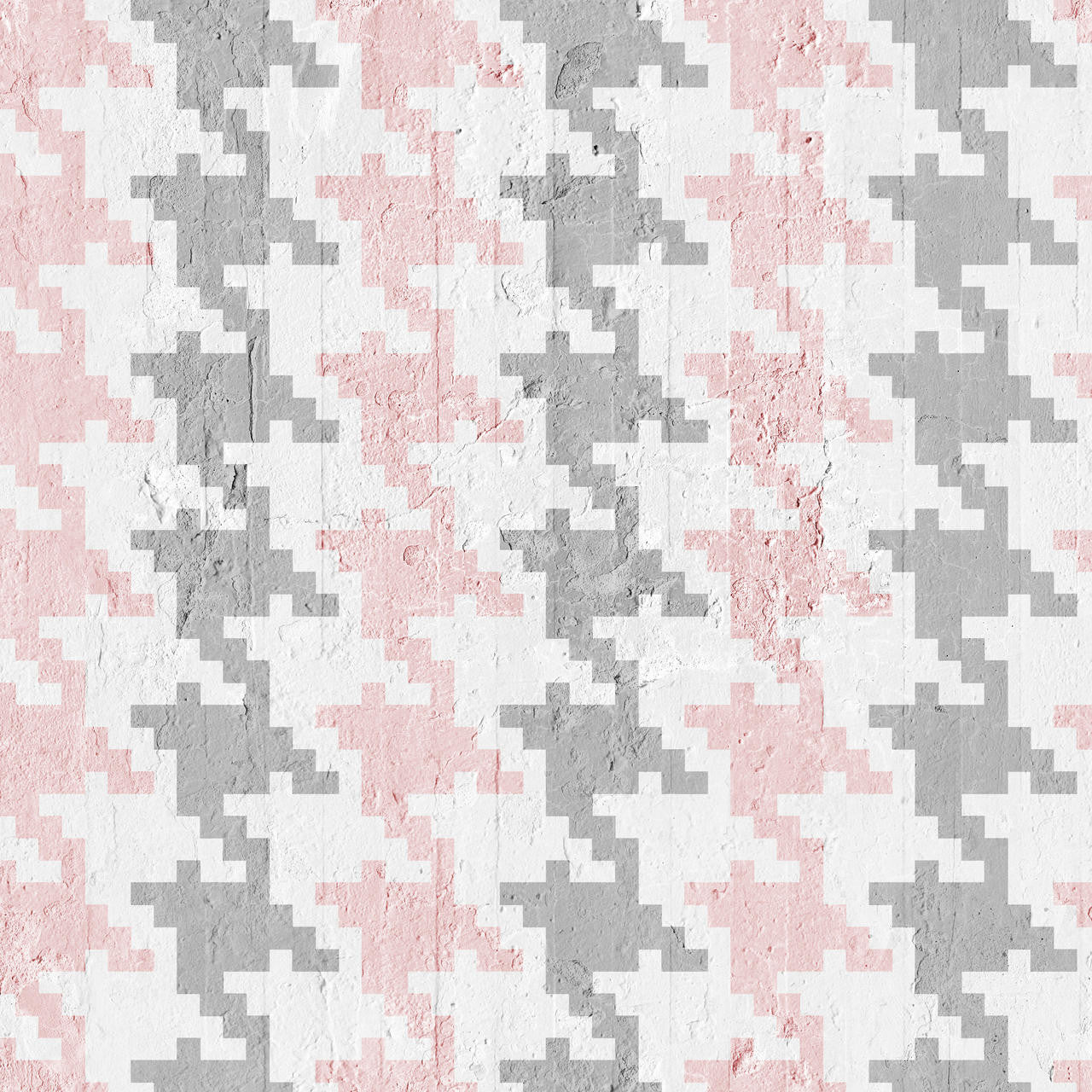 Mineheart Pied De Poule Tapete Rosa-Grau