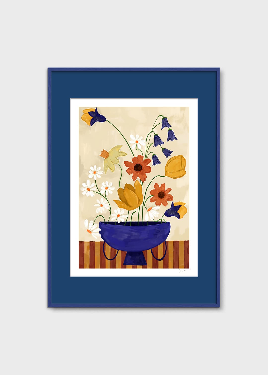 The Poster Club Art Prints Colourful Bunch Poster 30x40 Blau