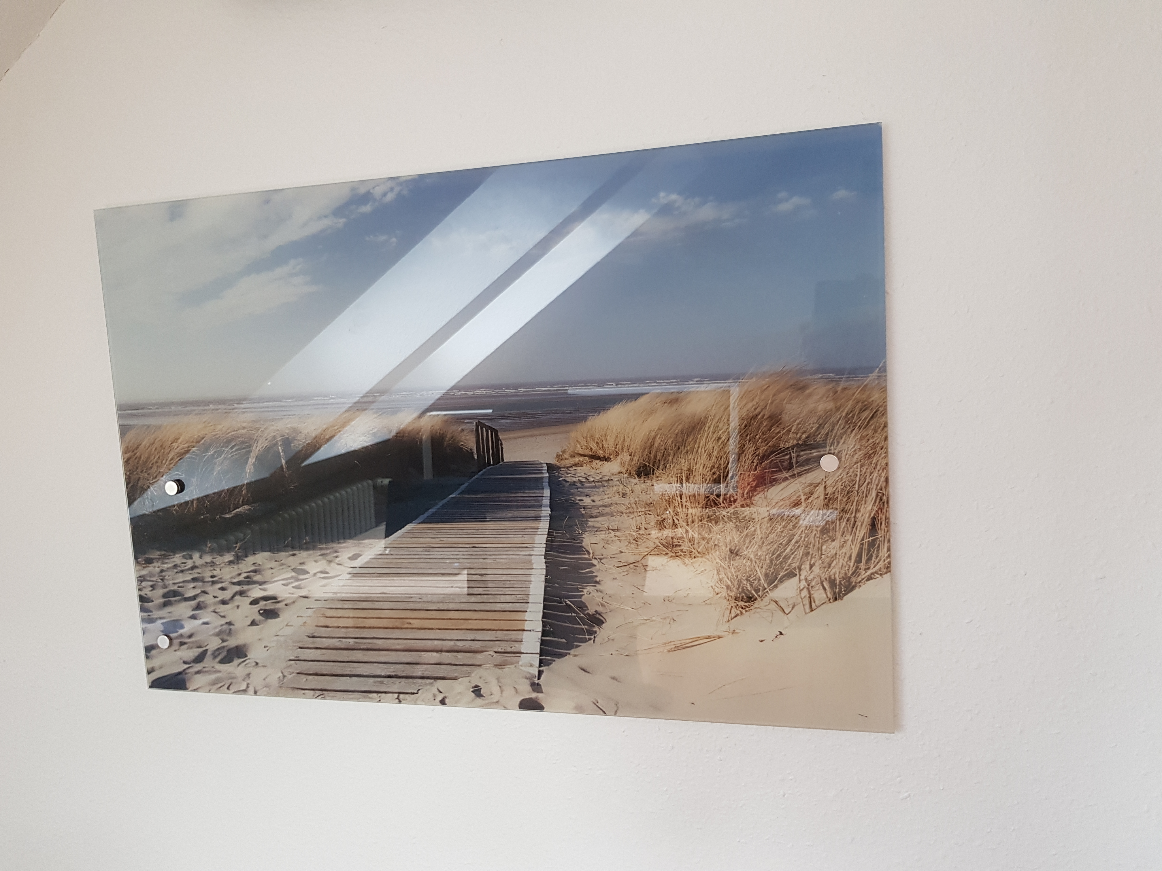 Banjado Magnettafel Fensterpanorama 120x80 cm Glasmagnettafel Meer