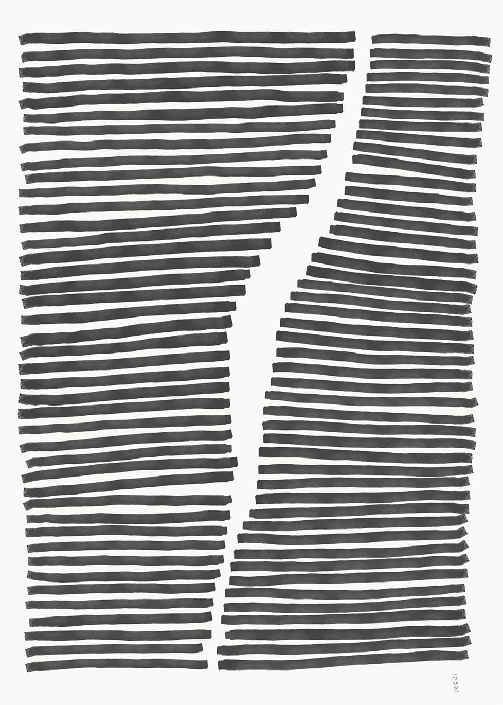 The Poster Club Pastoral Poster 50x70 cm schwarz abstrakt