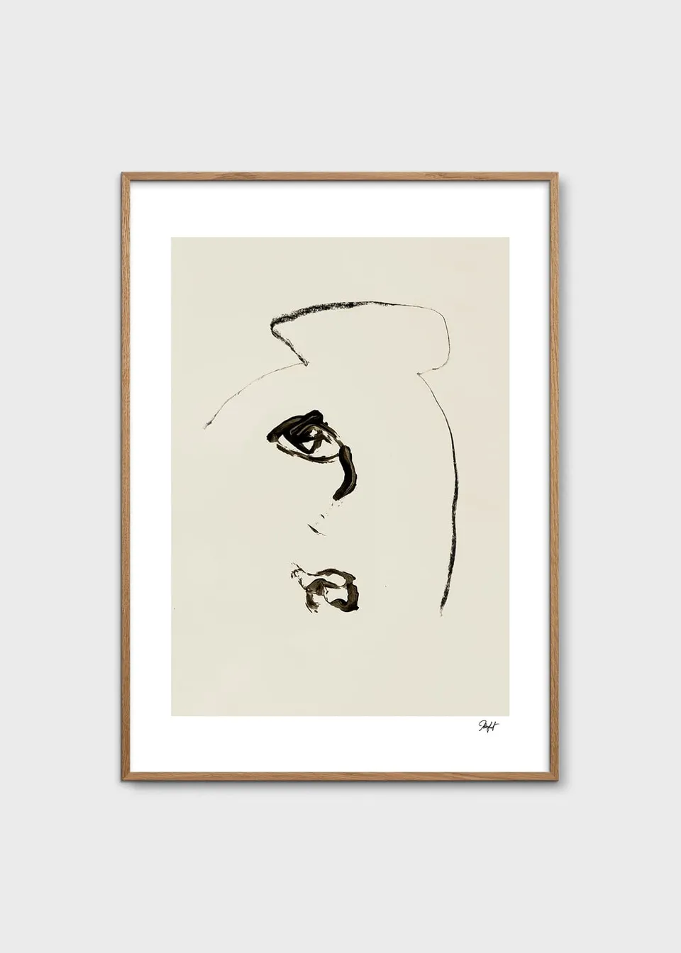 The Poster Club L'artiste Française Poster 30x40 beige