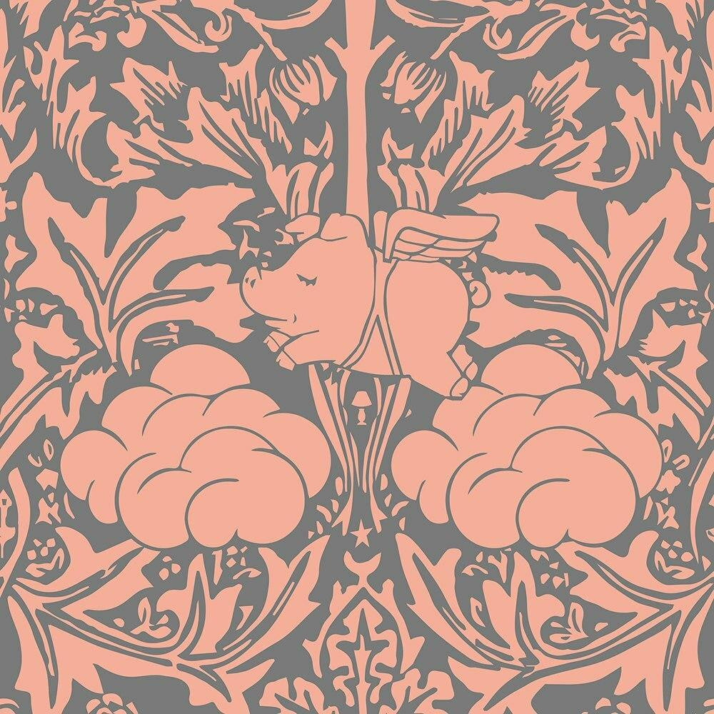 Mineheart Morris Dream Tapete Peachy Pink Grey Blumen