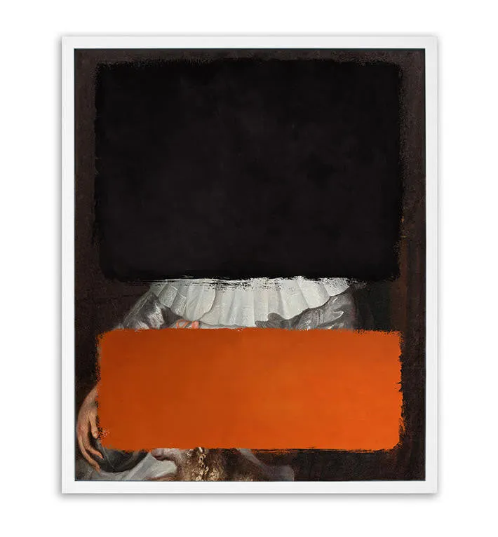 Mineheart Colours Black Orange Originalgemälde 81x66cm