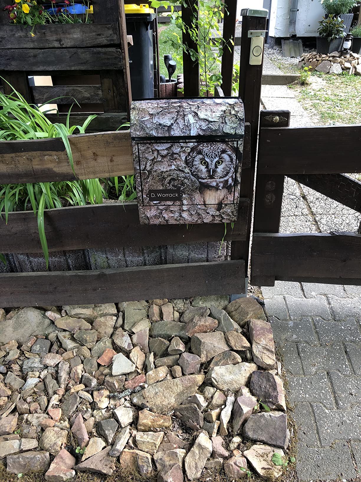 Banjado Briefkasten Eichhörnchen Schwarz Zeitungsfach A4 Stahl