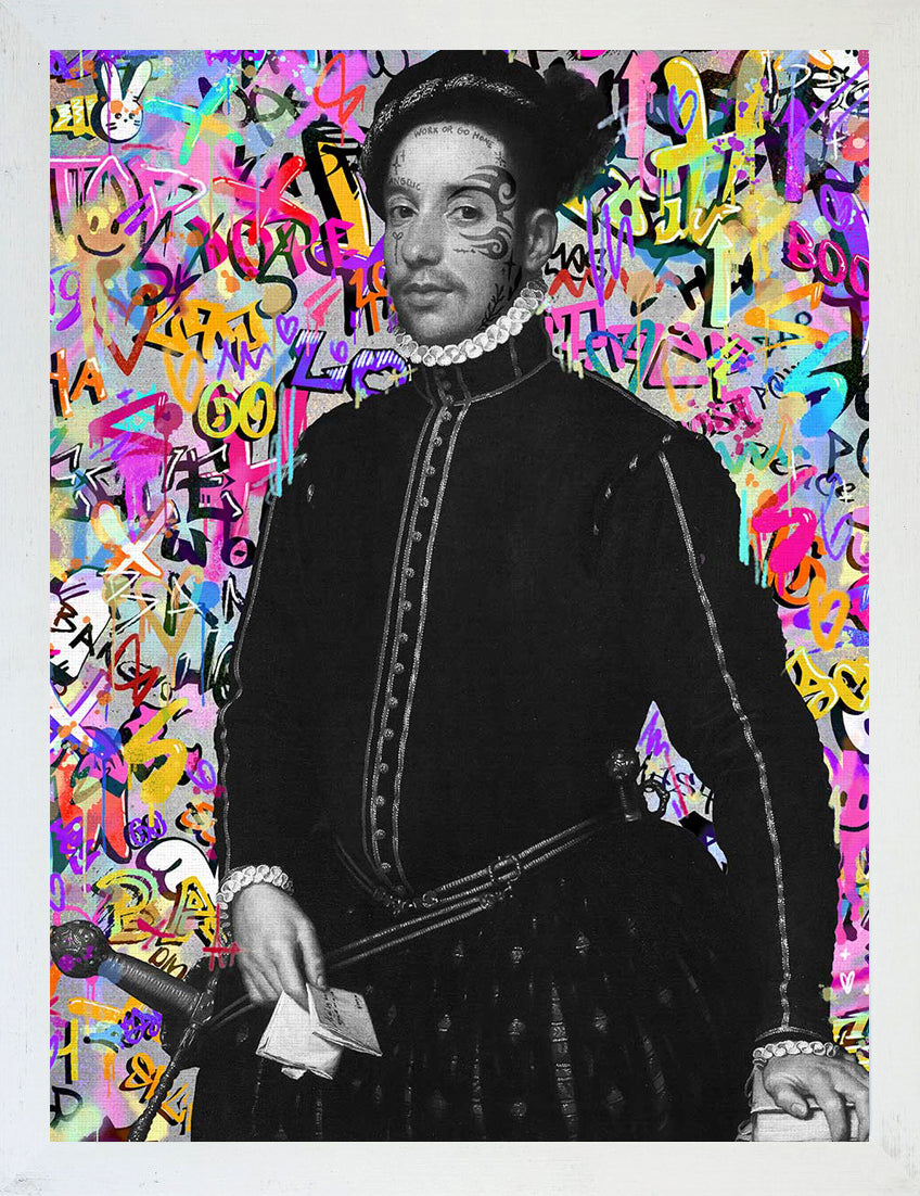 Mineheart Pop Graffiti Giovanni Bild Leinwand 40x50