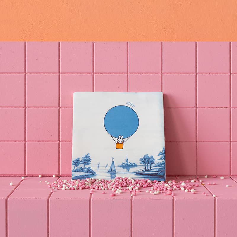 Storytiles Delft Blue Nijntje Wandfliese 10x10 Baby Blau