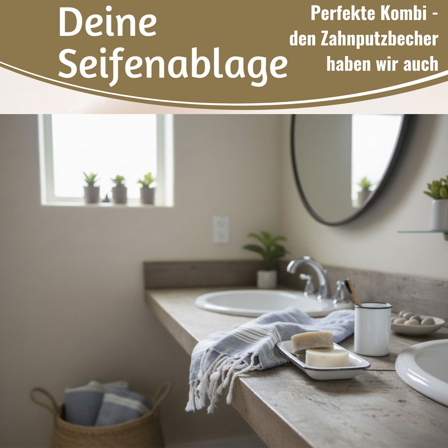 LS-LebenStil Altum Seifenschale Emaille weiß 15 cm 2-tlg