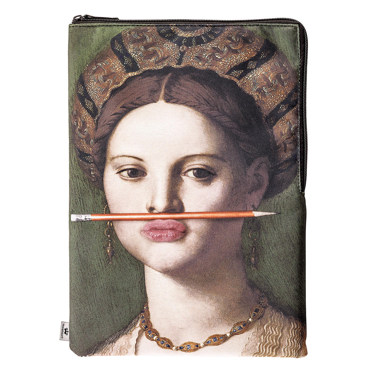 Mineheart Orange Pencil Clutch Tasche 26x20cm orange