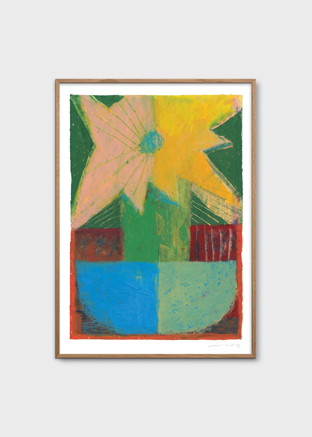 The Poster Club I Just Want to be Touched Poster 50x70 blau