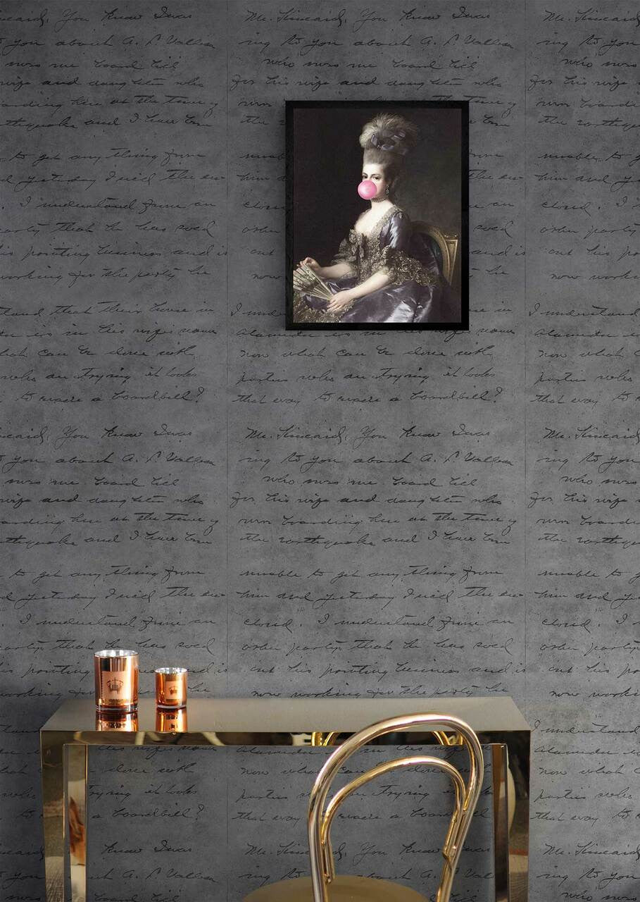 Mineheart Light Concrete Loveletter Tapete Grau