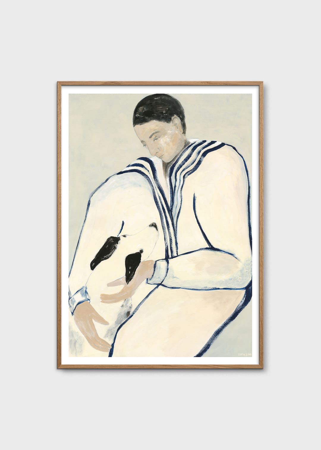 The Poster Club Art Prints Man and Dog Poster 30x40 cm Tiermotiv