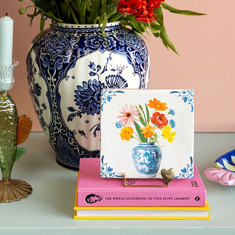 Storytiles Delft Blue Vase Wandfliese S 10x10 cm Liebe