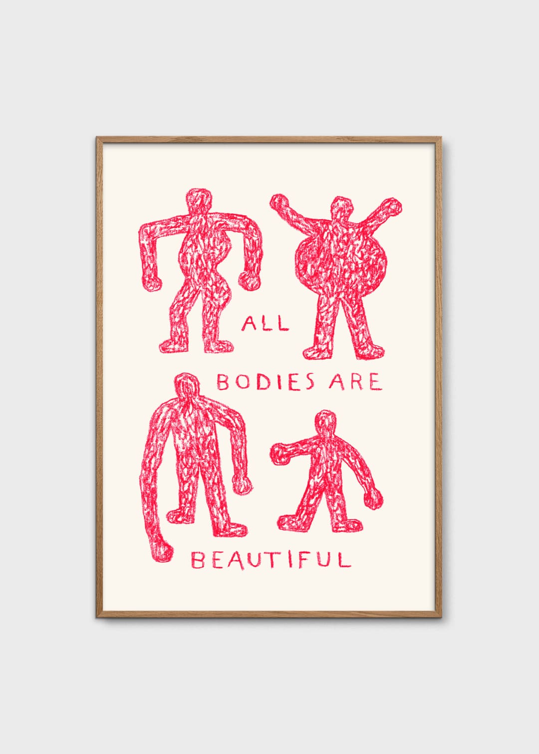 The Poster Club All Bodies Are Beautiful Poster A4 rot