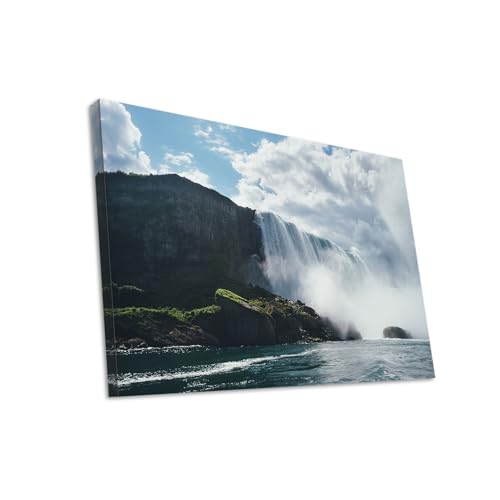 Hustling Sharks Wandbilder Wasserfall offenes Licht Wandbild 30x40cm