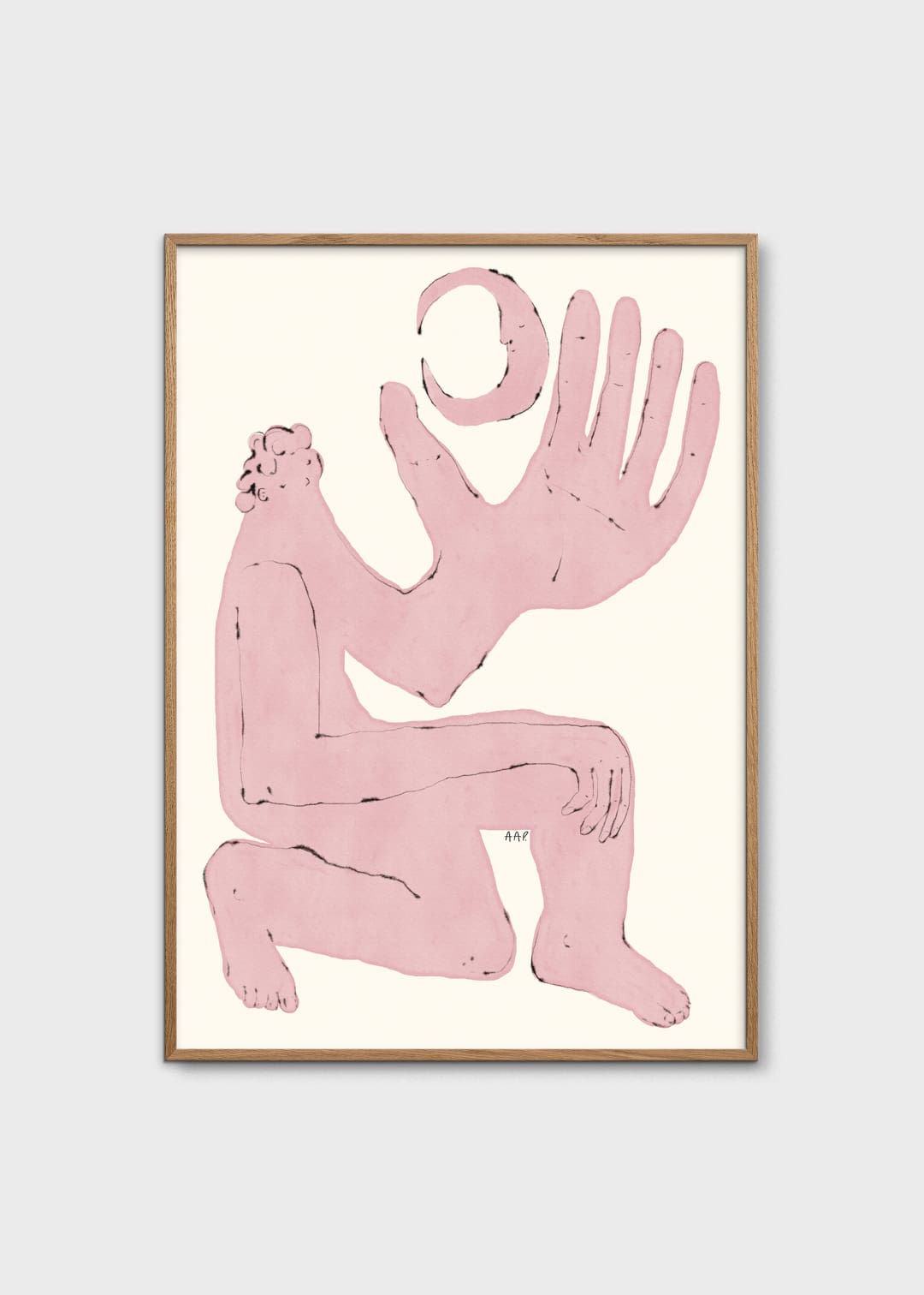 The Poster Club Protector Kunstdruck A4 rosé figurativ