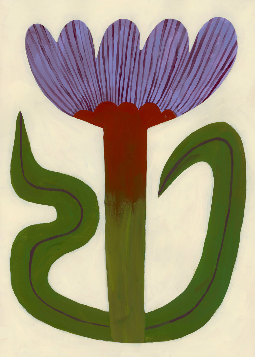 The Poster Club Jazzy Flower Canvas 30x40 cm Botanisch