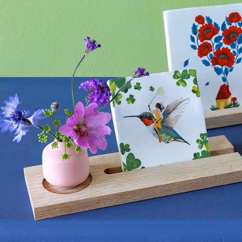 Storytiles Delft Blue Geluksvogel Fliese Glück 13x13 cm
