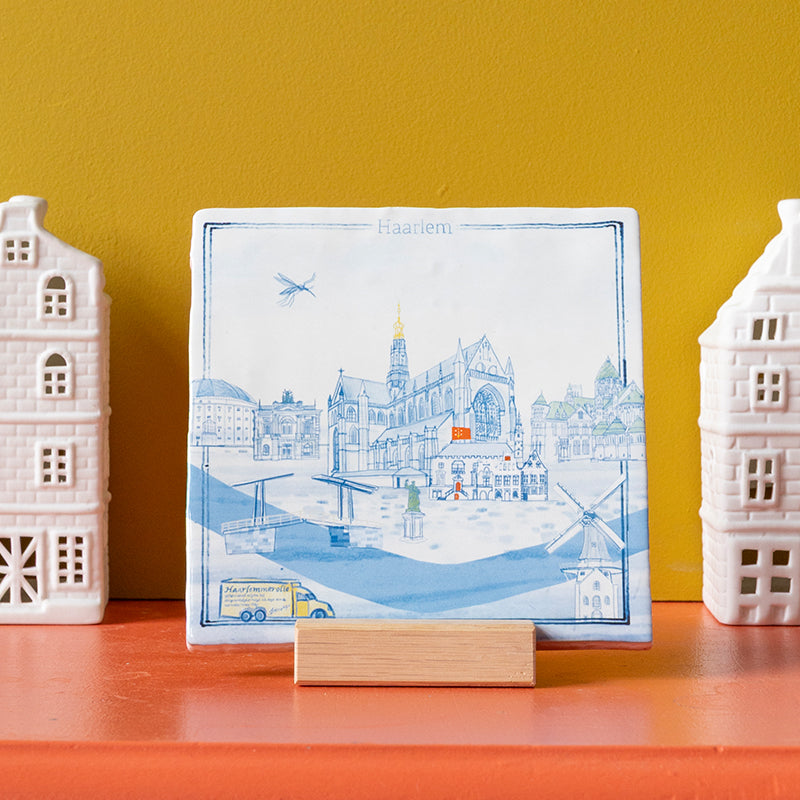 Storytiles Delft Blue Haarlem in n oogopslag Fliese 13x13 cm