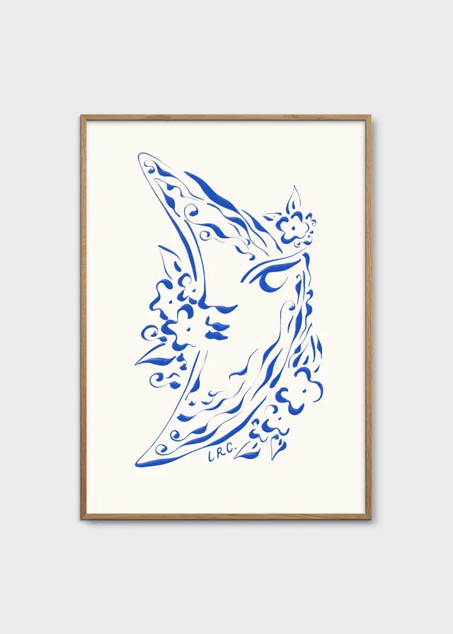 The Poster Club Dreaming Moon Poster 30x40 cm blau