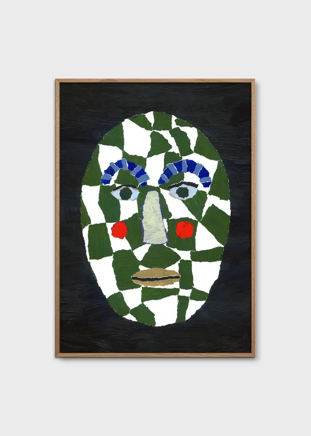 The Poster Club Red Cheek Portrait Poster 30x40 Grün