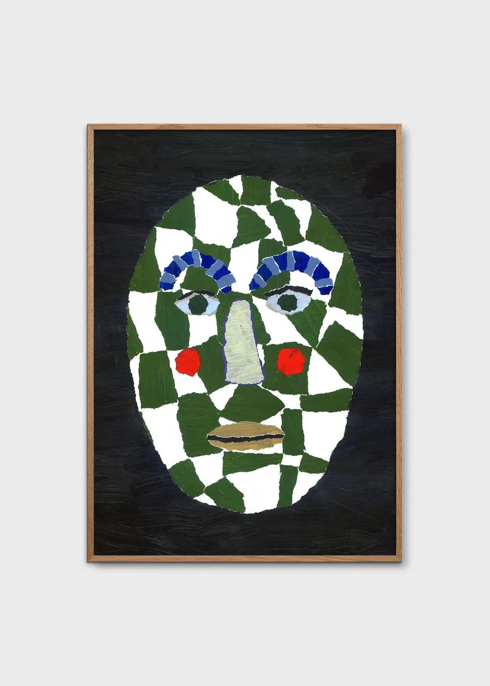 The Poster Club Red Cheek Portrait Poster 30x40 Grün