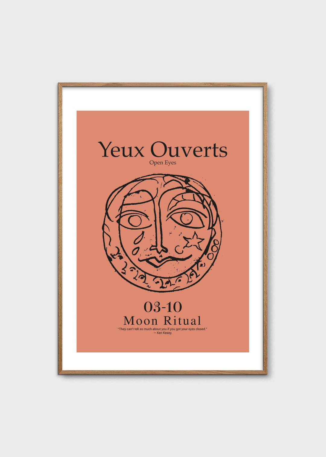 The Poster Club Yeux Poster 30x40 cm orange