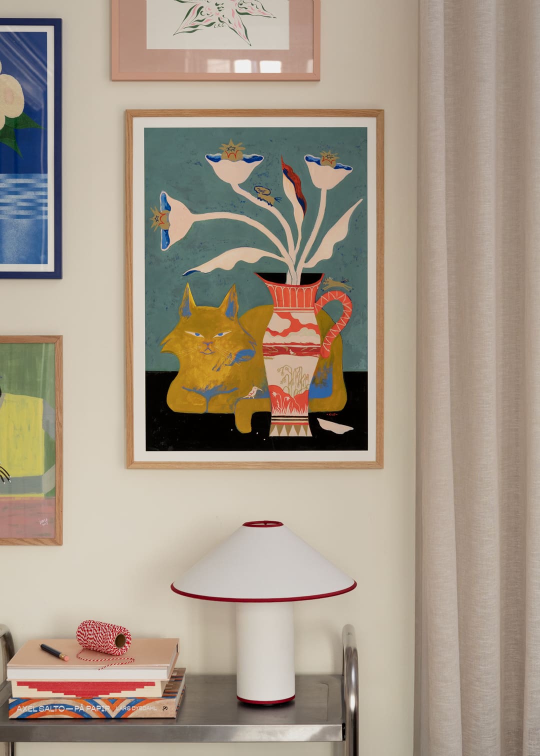 The Poster Club Art Prints Cat and Jug Poster 30x40 Katze