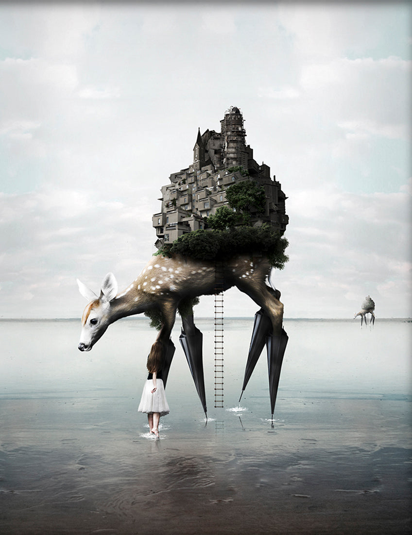 Mineheart Wall Art The Migration Canvas Hirsch 30x41cm