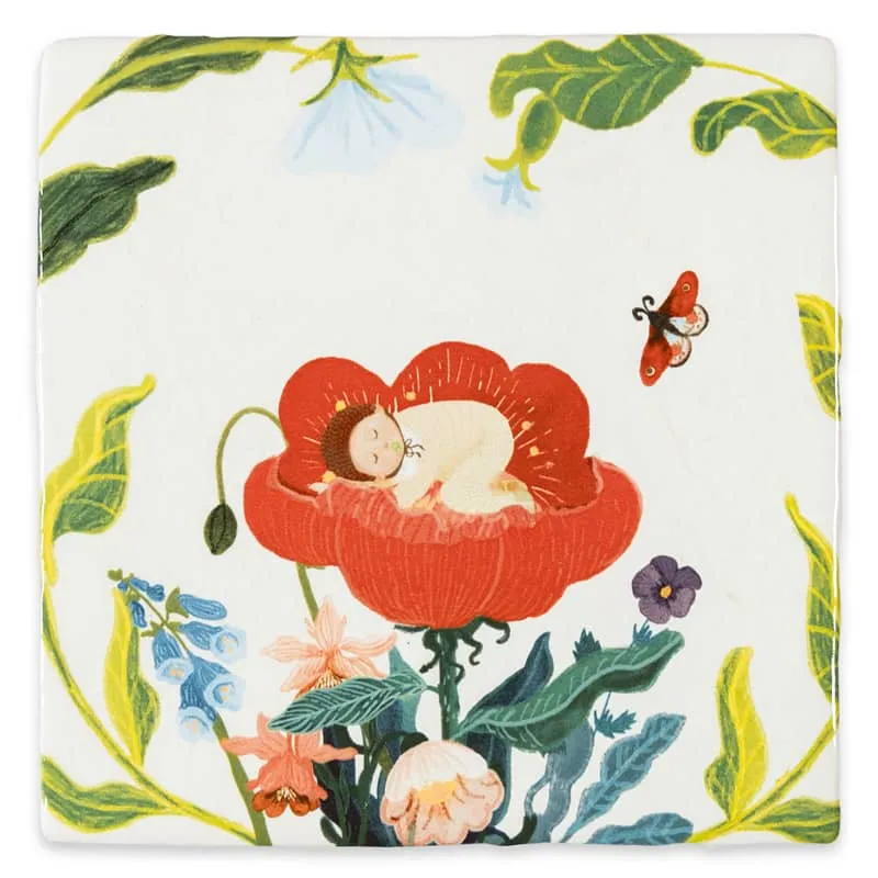 Storytiles Delft Blue May you blossom Fliese S 10x10 cm Baby