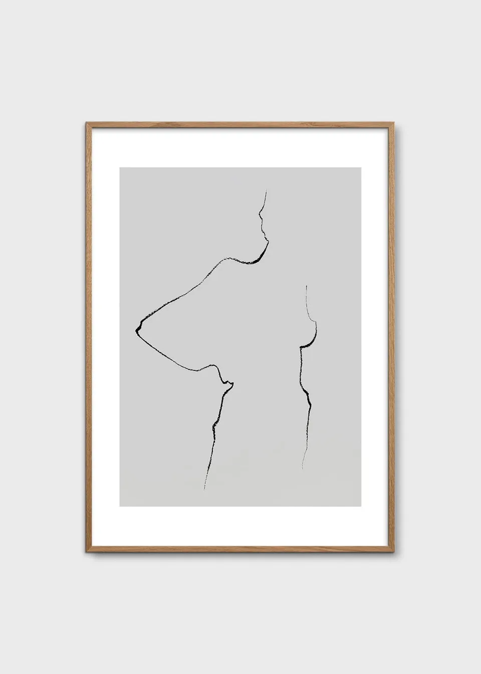 The Poster Club Art Prints Charlotte Poster 30x40 cm grau