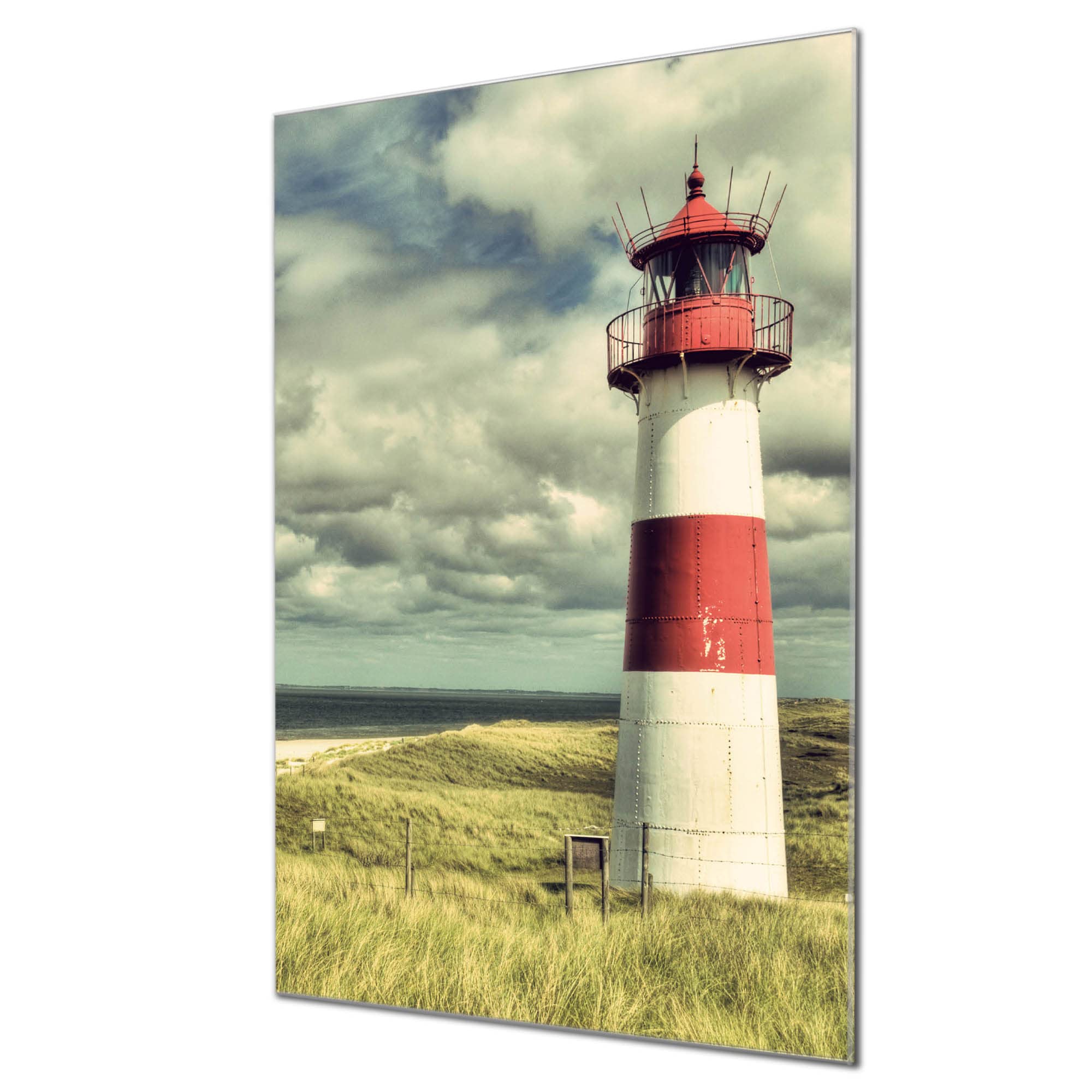 Banjado Glasboard Leuchtturm Sylt magnetisch 40x60cm beschreibbar