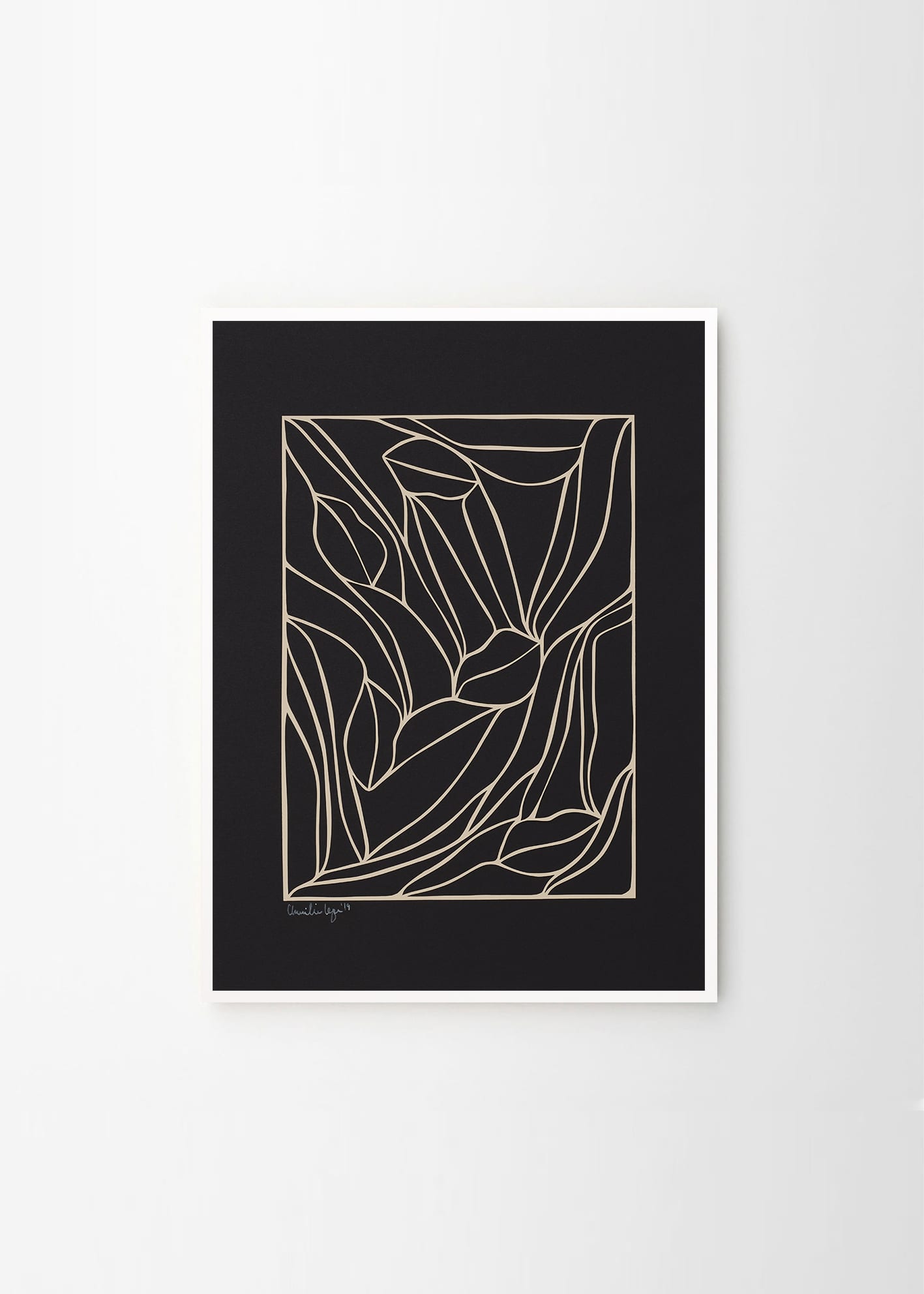 The Poster Club Lips No. 01 Poster A2 schwarz