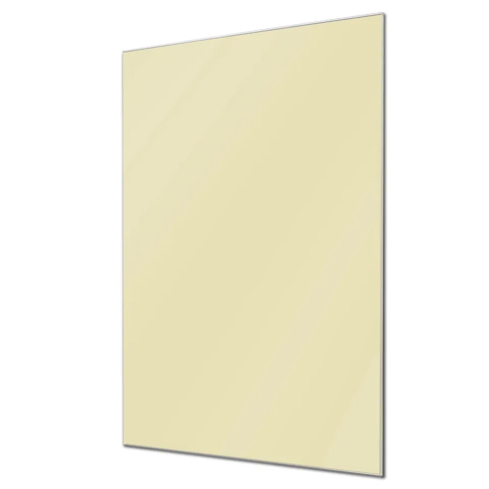 Banjado Magnettafel 90x60 cm Glas Magnettafel Beige beschreibbar