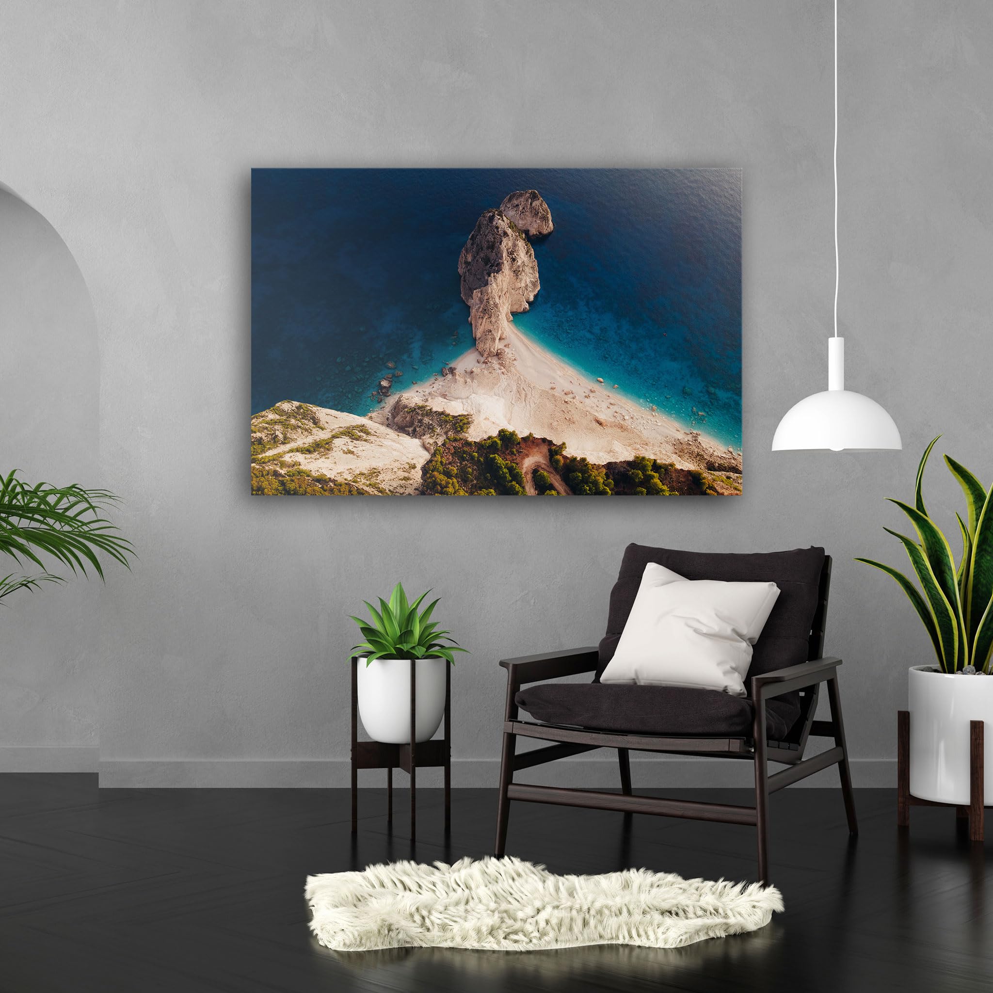 Hustling Sharks Wandbilder Klippen Meer Leinwandbild 30x40 cm