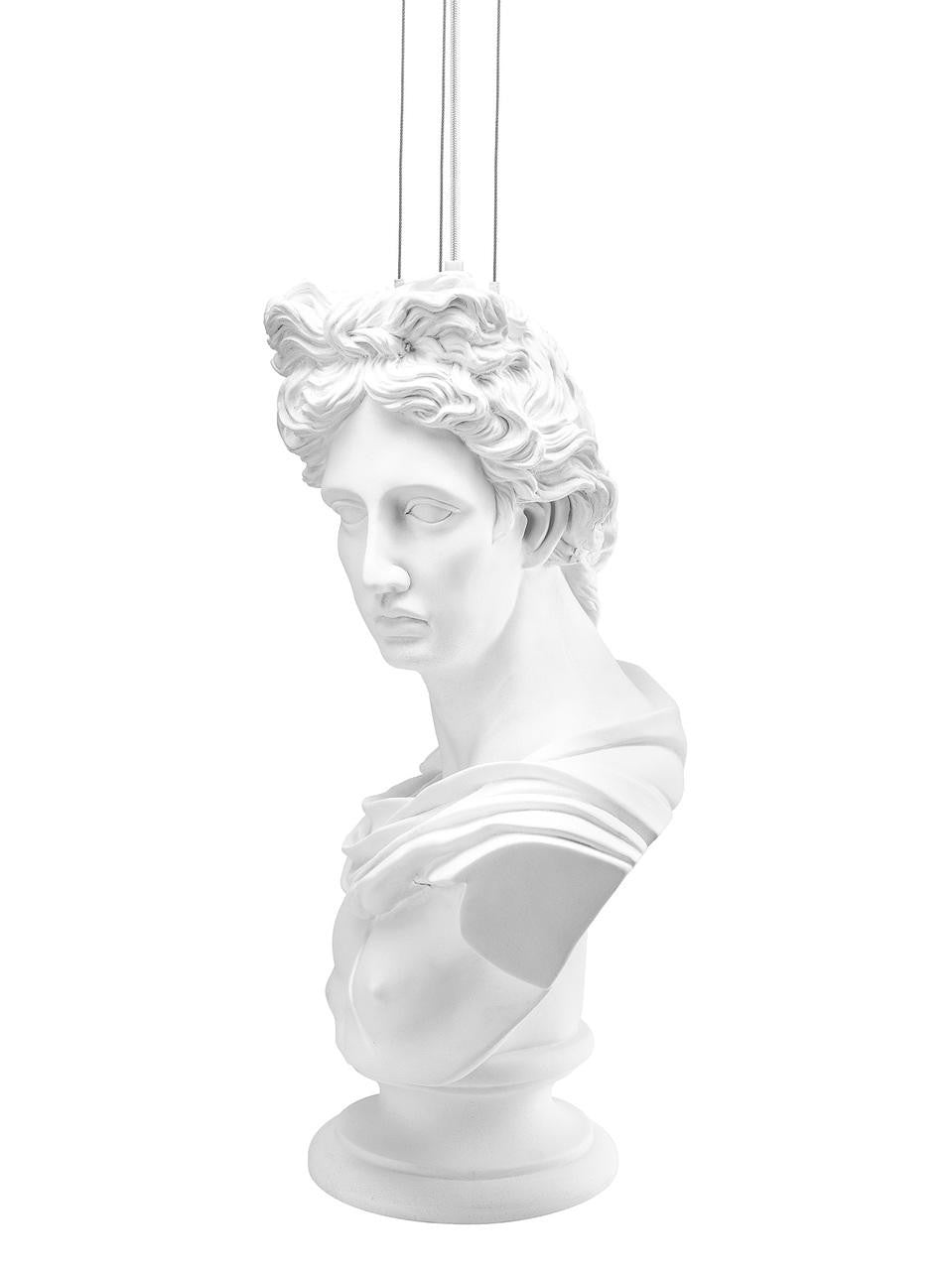 Mineheart Lighting Hero Statue Büsten Pendelleuchte XL Marmor