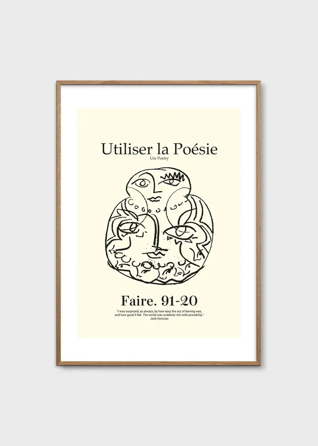 The Poster Club Poesie Poster 30x40 cm beige