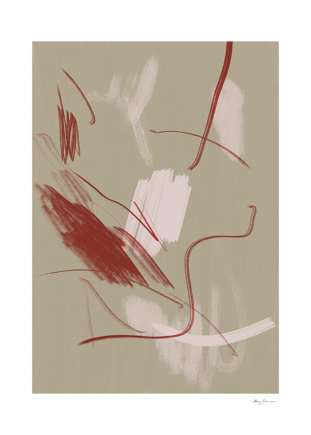 The Poster Club Pink Thoughts Kunstdruck 30x40 rosa