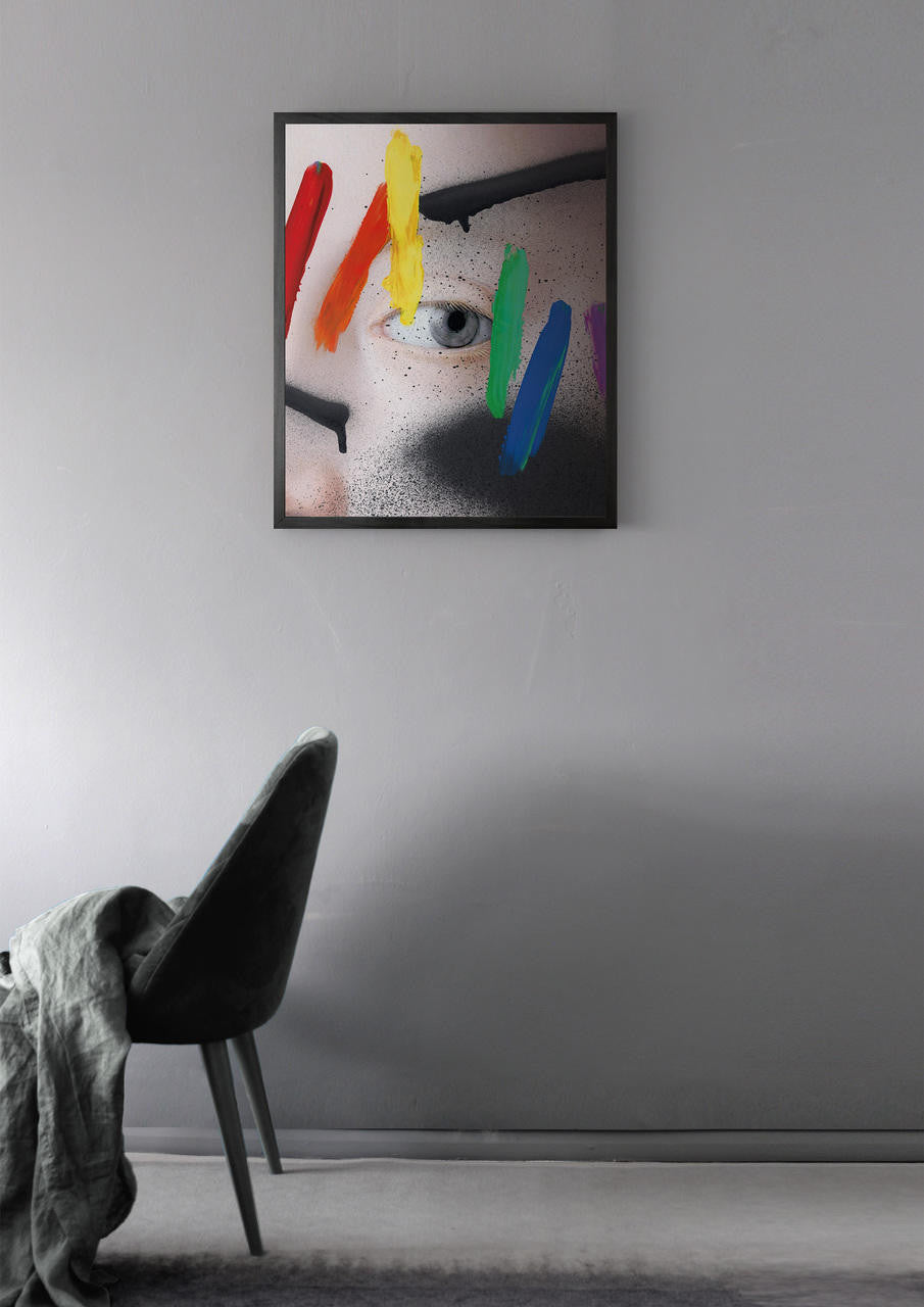 Mineheart Wall Art Rainbow Graffiti Auge Poster 30x41 cm