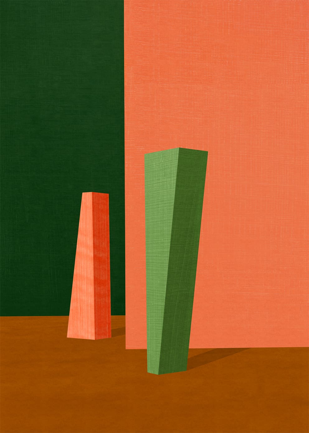 The Poster Club Between Columns Leinwandbild 30x40 cm braun