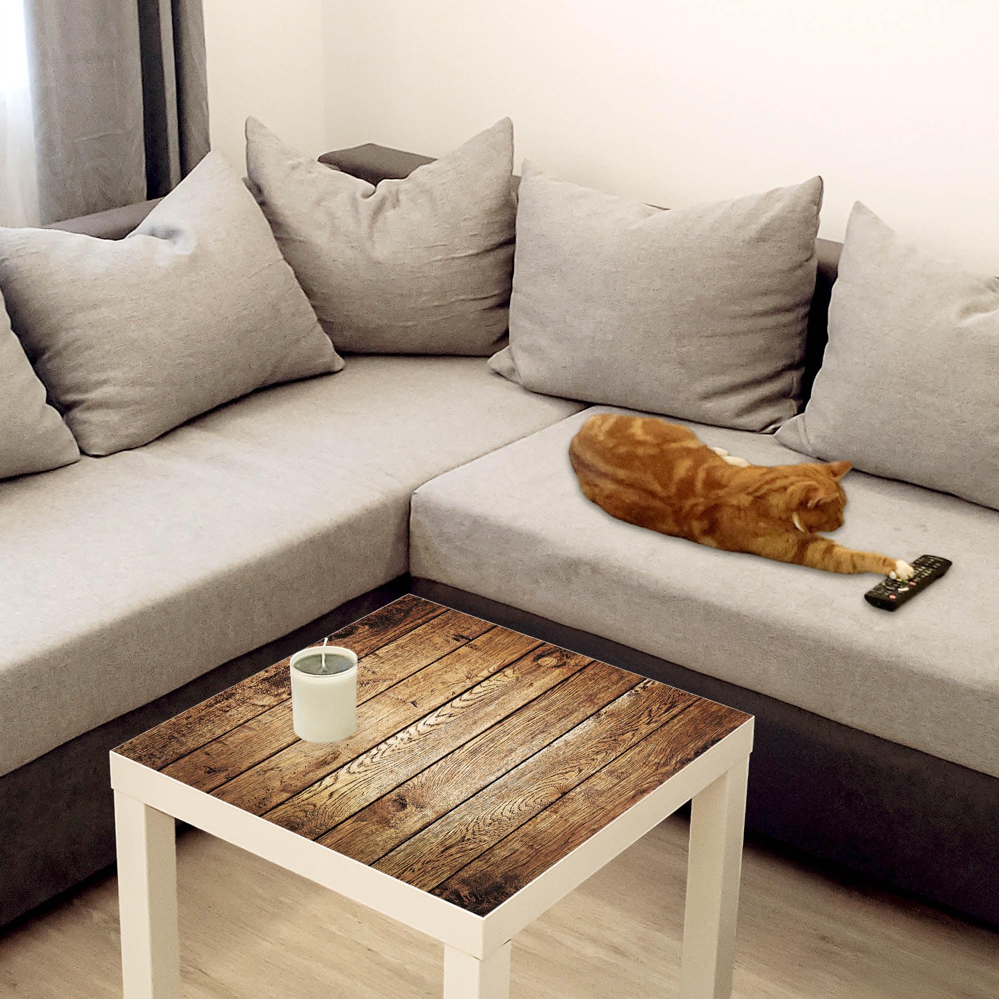 Banjado Möbelfolie Geöltes Holz Tischfolie 55x55 Holzoptik
