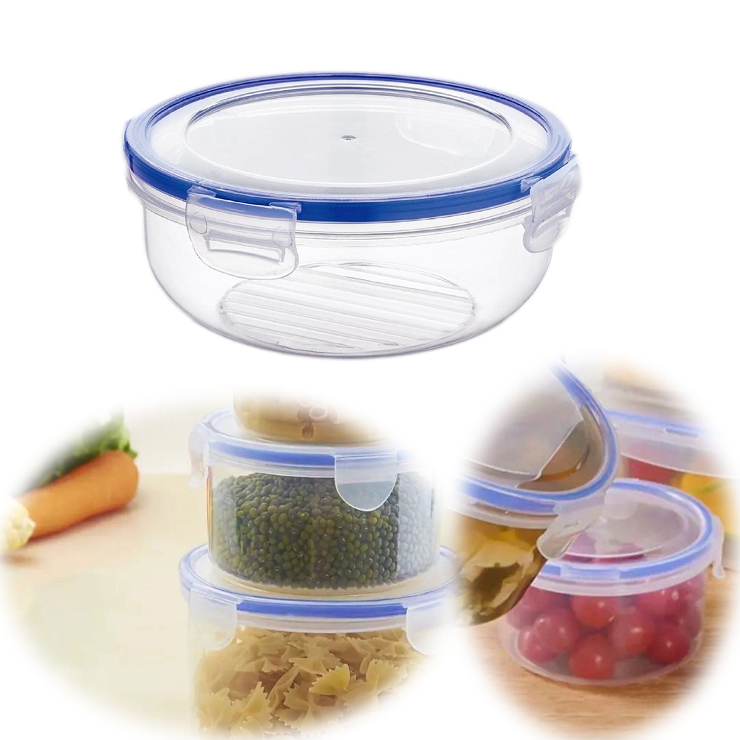 LS-LebenStil Clip & Lock Frischhaltedose 400ml rund luftdicht