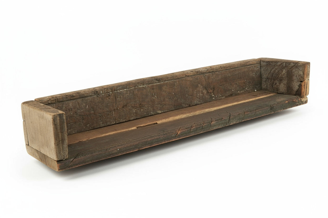 LS-LebenStil Unika Wandregal Braun 60cm Holz Ziegelform Regalbrett