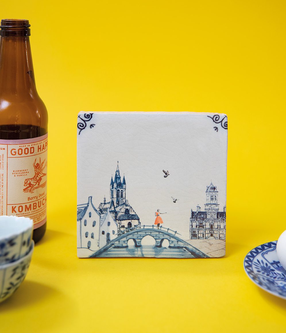 StoryTiles Delft Blue Delfts blauw Fliese 10x10 cm Stadt