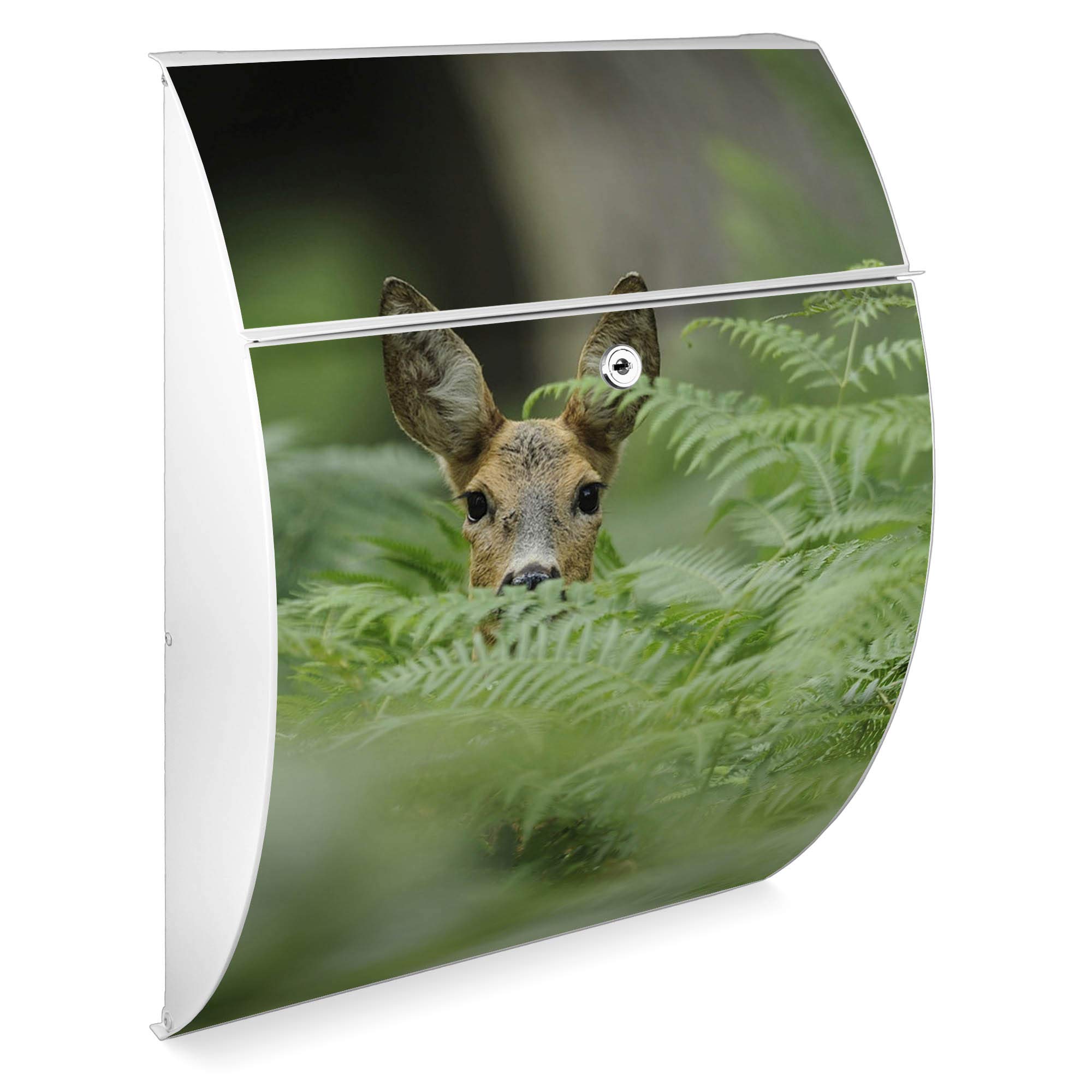 Banjado Briefkasten Riviera 46x33,5cm Anthrazit Motiv Reh