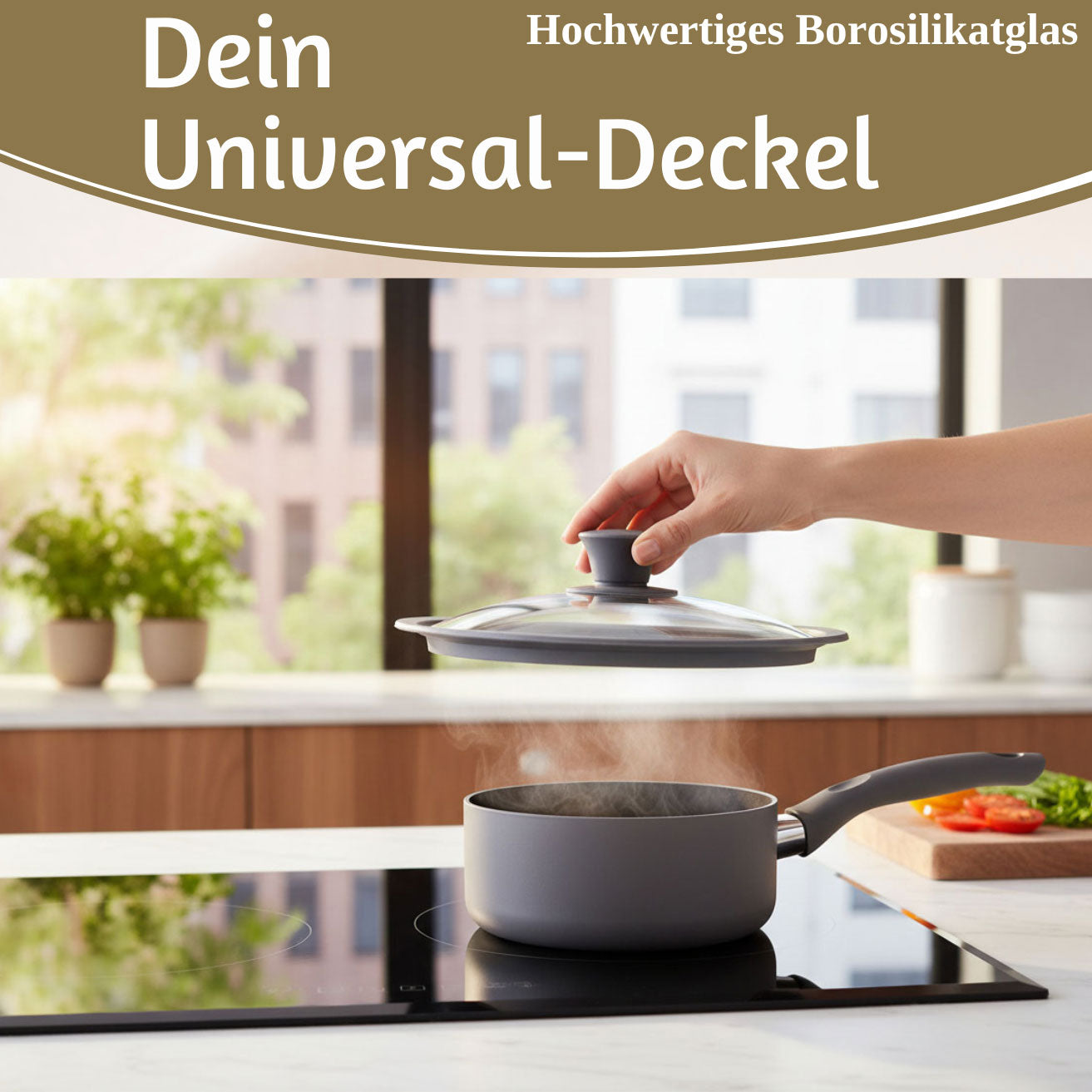 LS-LebenStil Küche & Haushalt Universal Glasdeckel 18 20 22cm