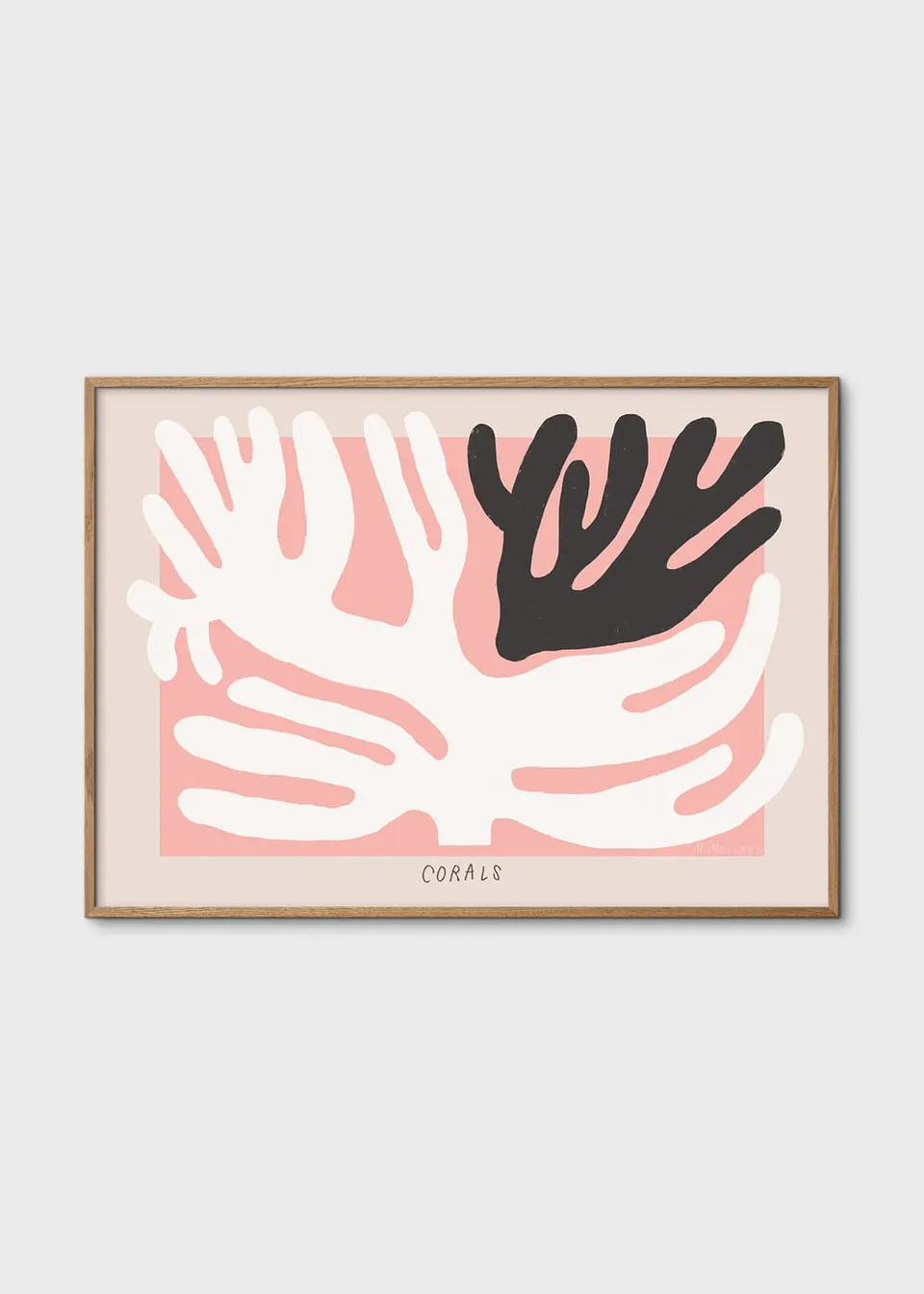 The Poster Club Corals Kunstdruck 30x40 cm rosa-weiß