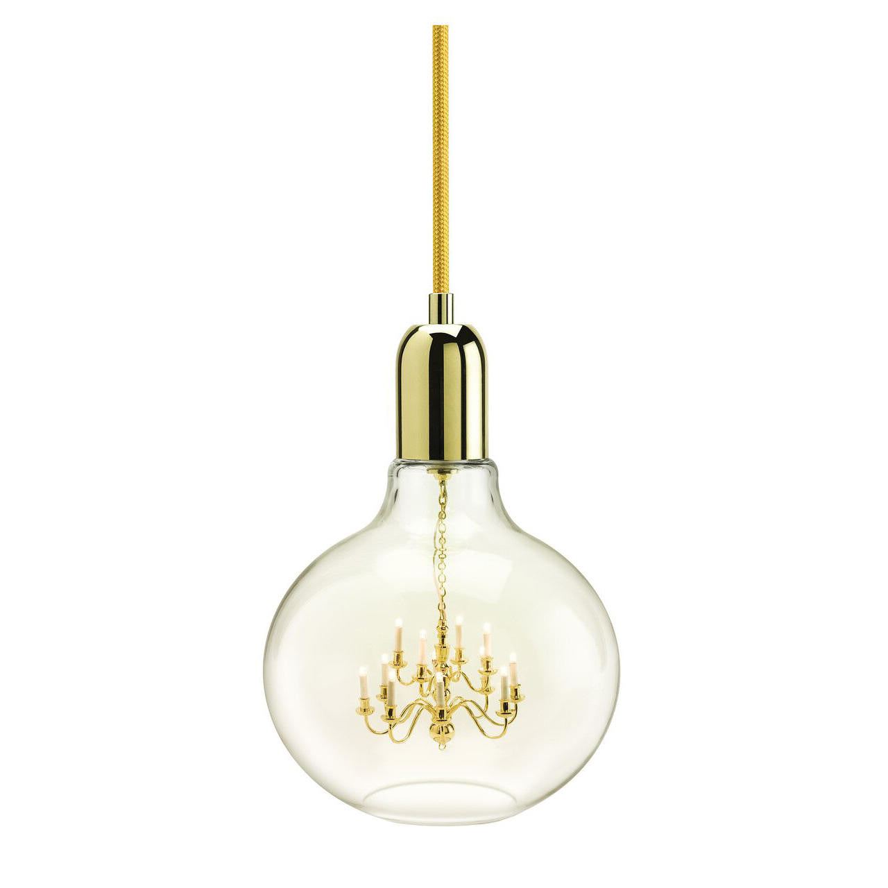 Mineheart King Edison Pendelleuchte Gold Glas