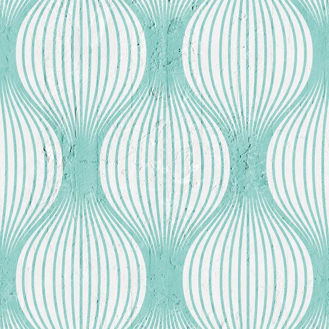 Mineheart Geometric Bulbs Tapete Aquamarin Vlies 52x1000 cm